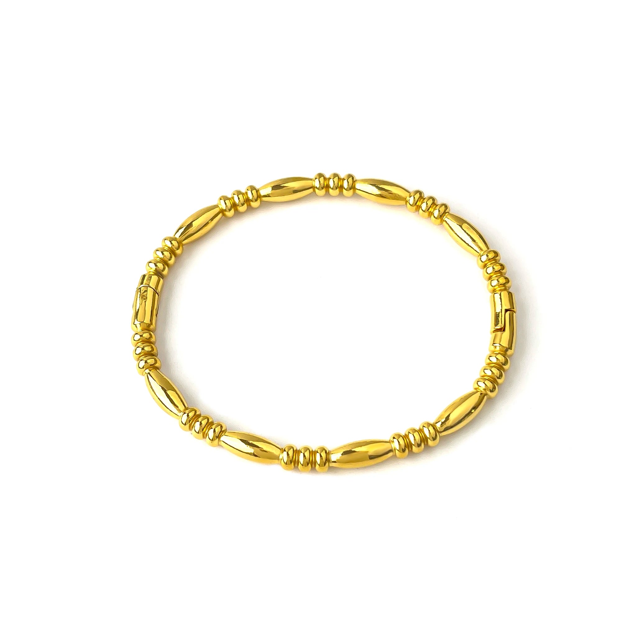 Peri'sBox-Pulseira de aço titânio banhado a ouro 18k para mulheres, impermeável, brilhante pulseira de zircão, polido, leve, luxo, jóias na moda