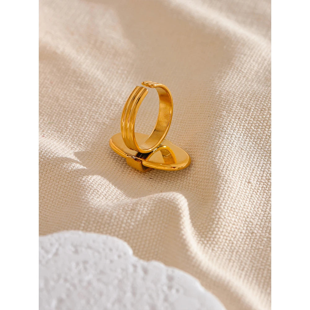 Anillo Abierto Chapado en Oro 18K