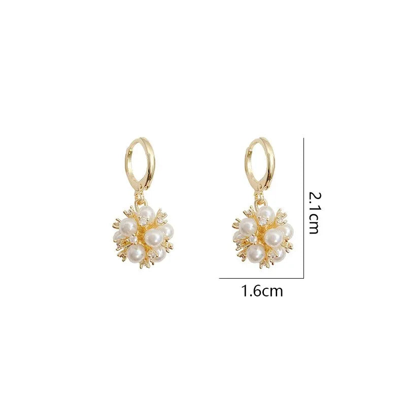 Pendientes Colgantes Esfera Cristalina - Elegancia Femenina 