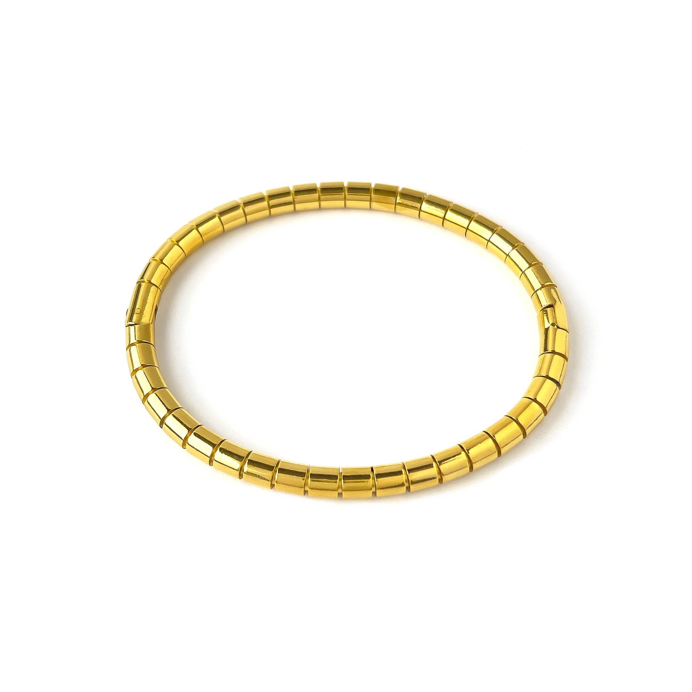 Peri'sBox-Pulseira de aço titânio banhado a ouro 18k para mulheres, impermeável, brilhante pulseira de zircão, polido, leve, luxo, jóias na moda