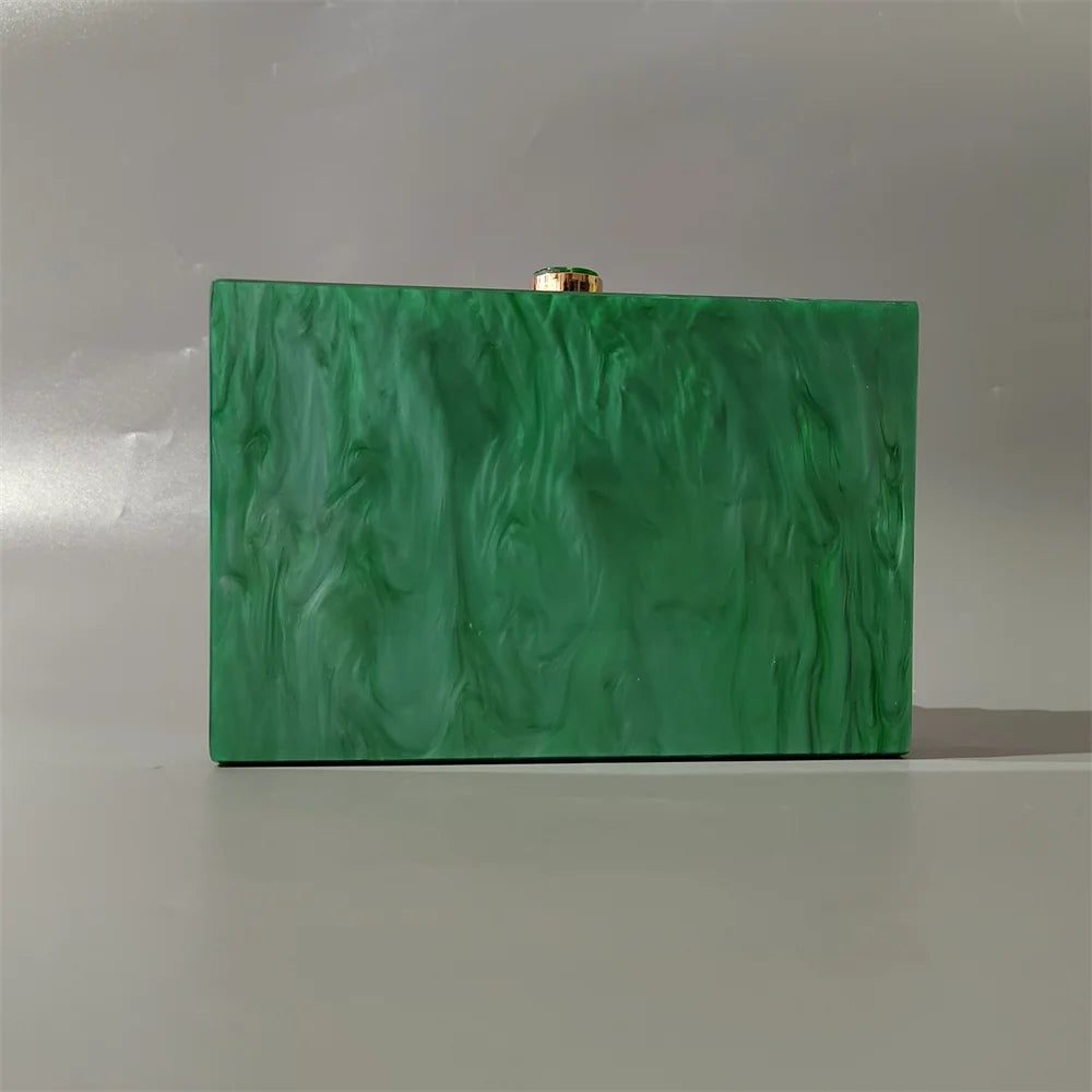 Bolsa de embreagem monocromática acrílica para mulheres, senhora, baile, chique, vestido, carteiras de casamento, sacos de noite, festa, baile, moda, luxo, verde, novo